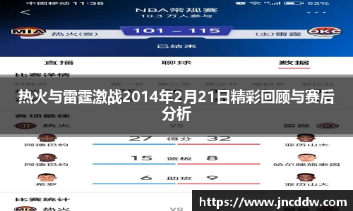 热火与雷霆激战2014年2月21日精彩回顾与赛后分析