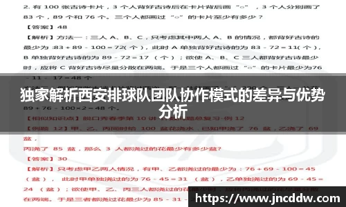 独家解析西安排球队团队协作模式的差异与优势分析