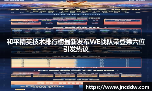 和平精英技术排行榜最新发布WE战队荣登第六位引发热议